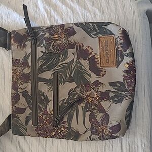 Dakine Floral Crossbody Bag - Black and Brown